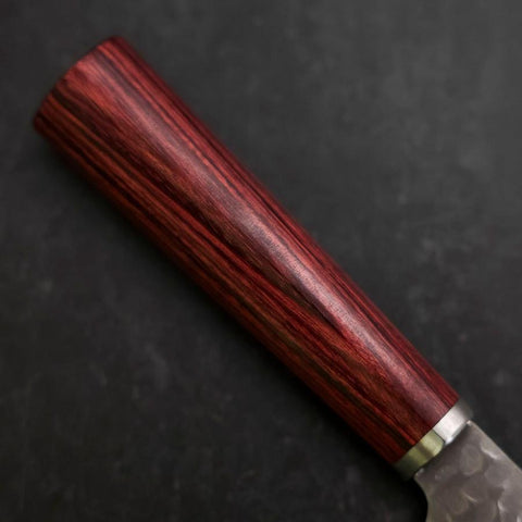 Santoku VG-10 Tsuchime Oval Red Handle 165mm (6.5”)-[Musashi]-[Japanese-Kitchen-Knives]