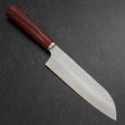 Santoku VG-10 Tsuchime Oval Red Handle 165mm-[Musashi]-[Japanese-Kitchen-Knives]