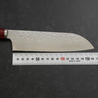 Santoku VG-10 Tsuchime Western Oval Red Handle 165mm-[Musashi]-[Japanese-Kitchen-Knives]