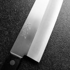 Santoku VG-5 Polished Western Black Handle 170mm (Tsuba Nashi)-[Musashi]-[Japanese-Kitchen-Knives]