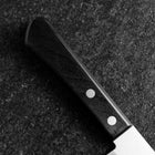 Santoku VG-5 Polished Western Black Handle 170mm (Tsuba Nashi)-[Musashi]-[Japanese-Kitchen-Knives]