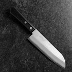 Santoku VG-5 Polished Western Black Handle 170mm (Tsuba Nashi)-[Musashi]-[Japanese-Kitchen-Knives]