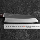 Santoku VG-5 Polished Western Brown Handle 170mm (Tsuba Nashi) (6.7”)-[Musashi]-[Japanese-Kitchen-Knives]