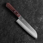 Santoku VG-5 Polished Western Brown Handle 170mm (Tsuba Nashi) (6.7”)-[Musashi]-[Japanese-Kitchen-Knives]