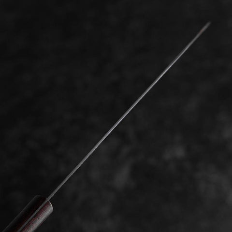 Santoku VG-5 Polished Western Brown Handle 170mm (Tsuba Nashi)-[Musashi]-[Japanese-Kitchen-Knives]