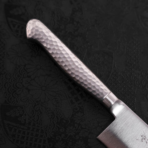 Santoku VG-5 Polished Western Handle 120mm (4.7”)-[Musashi]-[Japanese-Kitchen-Knives]