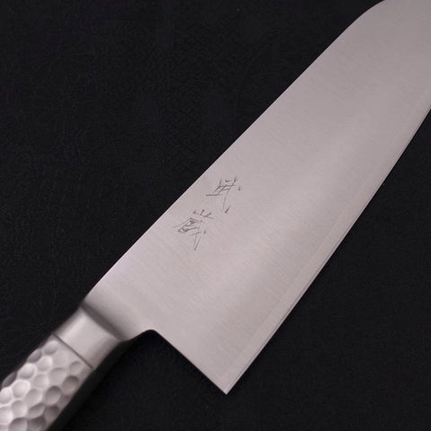 Santoku VG-5 Polished Western Handle 175mm-[Musashi]-[Japanese-Kitchen-Knives]