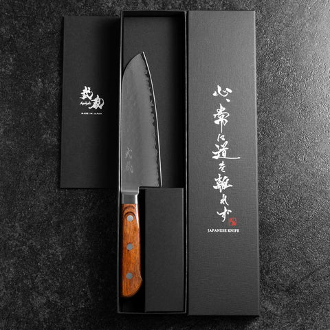 Santoku VG-5 Tsuchime Western Handle 160mm-[Musashi]-[Japanese-Kitchen-Knives]