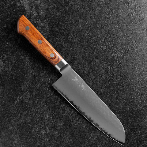 Santoku VG-5 Tsuchime Western Handle 160mm-[Musashi]-[Japanese-Kitchen-Knives]