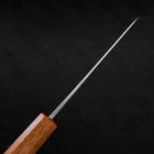 Santoku White Steel #1 Polished Oak Handle 165mm (6.5”)-[Musashi]-[Japanese-Kitchen-Knives]