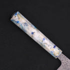 Santoku White Steel #1 Stainless Clad Tsuchime Ocean White Mix Handle 165mm (6.5”)-[Musashi]-[Japanese-Kitchen-Knives]