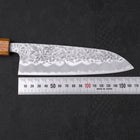 Santoku White Steel #1 Tsuchime Yaki Urushi Handle 165mm (6.5”)-[Musashi]-[Japanese-Kitchen-Knives]