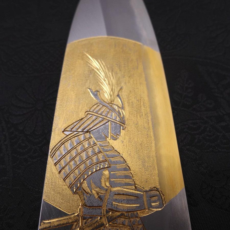 Santoku White Steel #2 Kasumi Chokin Samurai Full Moon Buffalo