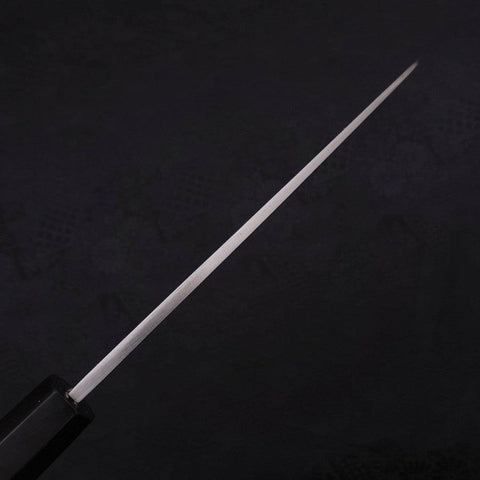 Santoku White Steel #2 Kasumi Chokin Samurai Full Moon Buffalo Ebony Handle 180mm (7”)-[Musashi]-[Japanese-Kitchen-Knives]