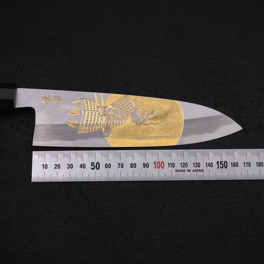 三徳 白紙2号 霞 侍満月 黒檀水牛柄 180mm – MUSASHI