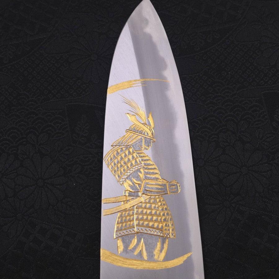 三徳 白紙2号 霞 侍新月 黒檀水牛柄 180mm – MUSASHI