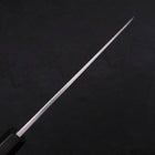 Santoku White Steel #2 Kasumi Chokin Samurai New Moon Buffalo Ebony Handle 180mm (7”)-[Musashi]-[Japanese-Kitchen-Knives]