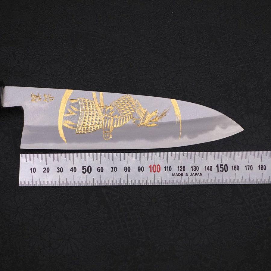 三徳 白紙2号 霞 侍新月 黒檀水牛柄 180mm – MUSASHI
