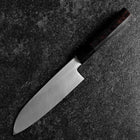 Santoku White Steel #2 Kasumi Single Bevel Chokin Sakura-Fuji Buffalo Ebony Handle 155mm-[Musashi]-[Japanese-Kitchen-Knives]
