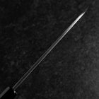 Santoku White Steel #2 Kasumi Single Bevel Chokin Sakura-Fuji Buffalo Ebony Handle 155mm-[Musashi]-[Japanese-Kitchen-Knives]