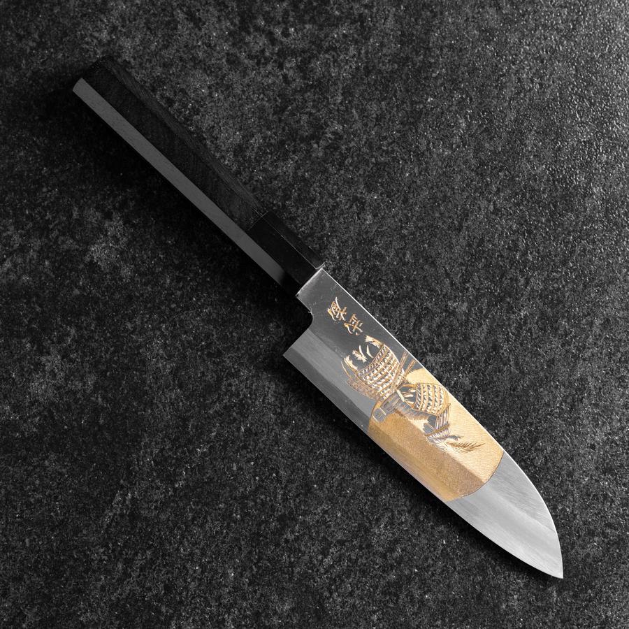 Santoku White Steel #2 Kasumi Single Bevel Chokin Samurai Full
