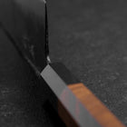 Santoku White Steel #2 Kurouchi Buffalo Bubinga Handle 165mm-[Musashi]-[Japanese-Kitchen-Knives]
