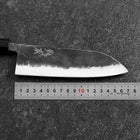 Santoku White Steel #2 Kurouchi Buffalo Bubinga Handle 165mm-[Musashi]-[Japanese-Kitchen-Knives]