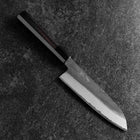 Santoku White Steel #2 Kurouchi Buffalo Ebony Handle 170mm-[Musashi]-[Japanese-Kitchen-Knives]
