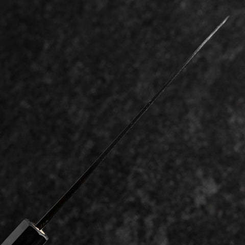 Santoku White Steel #2 Kurouchi Buffalo Magnolia Handle 165mm-[Musashi]-[Japanese-Kitchen-Knives]