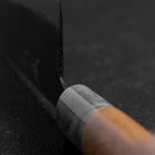 Santoku White Steel #2 Kurouchi Cherry Handle 165mm-[Musashi]-[Japanese-Kitchen-Knives]