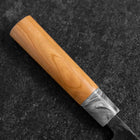 Santoku White Steel #2 Kurouchi Cherry Handle 165mm-[Musashi]-[Japanese-Kitchen-Knives]