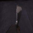 Santoku White Steel #2 Kurouchi Chokin Eagle Buffalo Ebony Handle 170mm (6.7”)-[Musashi]-[Japanese-Kitchen-Knives]
