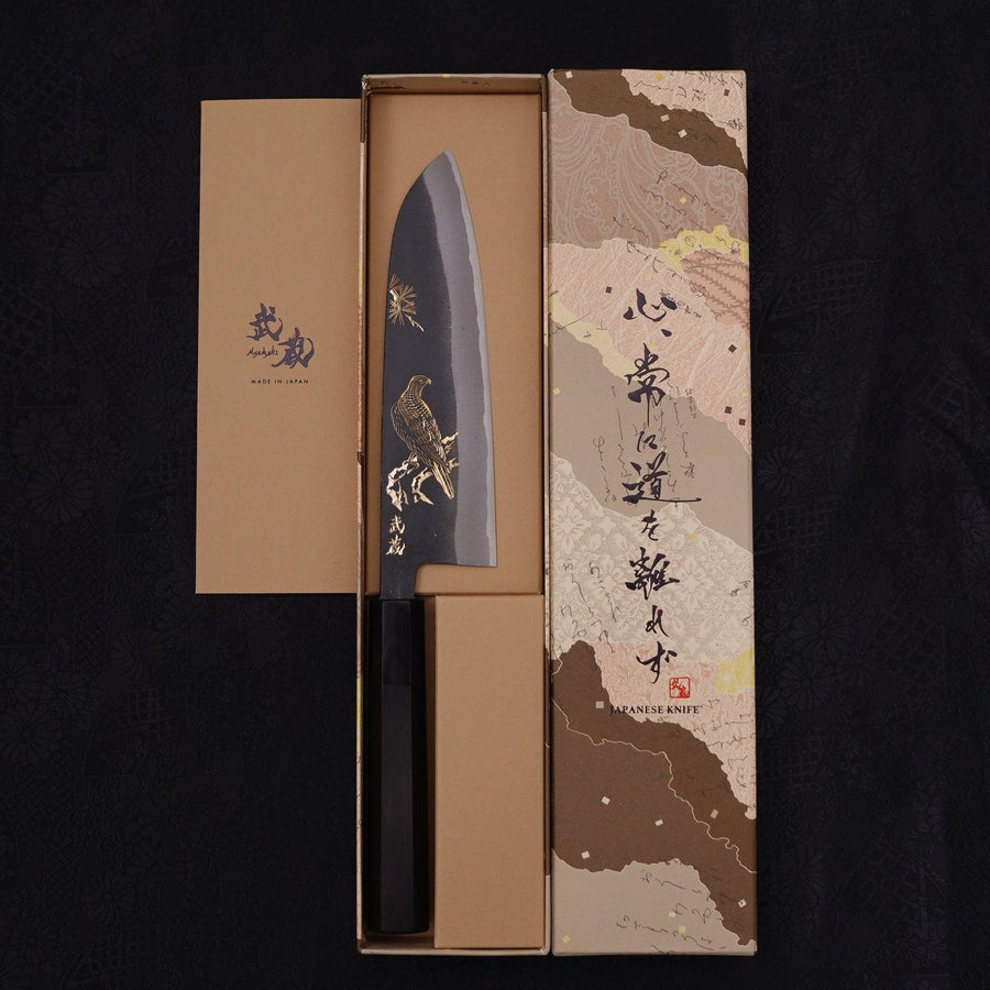 三徳 白紙2号 黒打 鷹 黒檀水牛柄 170mm – MUSASHI