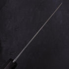 Santoku White Steel #2 Kurouchi Chokin Pagoda Buffalo Ebony Handle 170mm (6.7”)-[Musashi]-[Japanese-Kitchen-Knives]