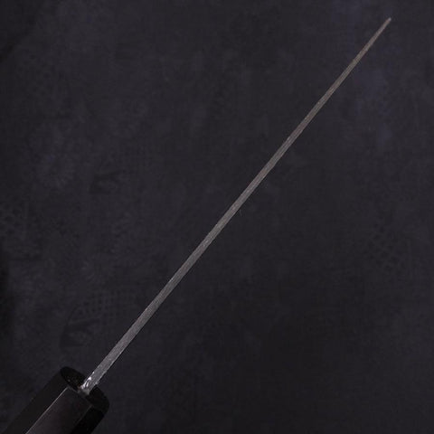 Santoku White Steel #2 Kurouchi Chokin Pagoda Buffalo Ebony Handle 170mm (6.7”)-[Musashi]-[Japanese-Kitchen-Knives]