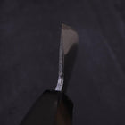 Santoku White Steel #2 Kurouchi Chokin Tiger-Bamboo Buffalo Ebony Handle 170mm (6.7”)-[Musashi]-[Japanese-Kitchen-Knives]