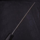 Santoku White Steel #2 Kurouchi Chokin Tiger-Bamboo Buffalo Ebony Handle 170mm (6.7”)-[Musashi]-[Japanese-Kitchen-Knives]