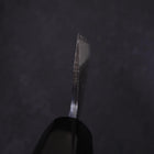 Santoku White Steel #2 Kurouchi Chokin Ukiyo-E Buffalo Ebony Handle 170mm (6.7”)-[Musashi]-[Japanese-Kitchen-Knives]
