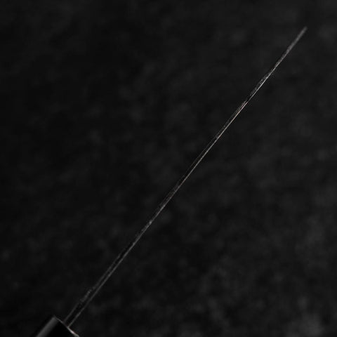 Santoku White Steel #2 Kurouchi Magnolia Round Handle 165mm-[Musashi]-[Japanese-Kitchen-Knives]