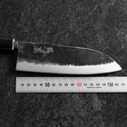 Santoku White Steel #2 Kurouchi Magnolia Round Handle 165mm-[Musashi]-[Japanese-Kitchen-Knives]