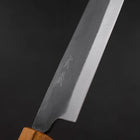 Santoku White Steel #2 Kurouchi Oak Handle 165mm (6.5”)-[Musashi]-[Japanese-Kitchen-Knives]