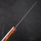 Santoku White Steel #2 Kurouchi Sumi Urushi Handle 165mm (6.5”)-[Musashi]-[Japanese-Kitchen-Knives]