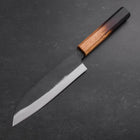 Santoku White Steel #2 Kurouchi Yaki Urushi Handle 165mm (6.5”)-[Musashi]-[Japanese-Kitchen-Knives]