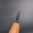 Santoku White Steel #2 Kurouchi Yaki Urushi Handle 165mm (6.5”)-[Musashi]-[Japanese-Kitchen-Knives]