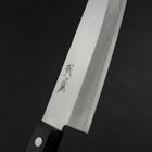 Santoku White Steel #2 Stainless Clad Polished Western Black Handle 170mm (6.7”)-[Musashi]-[Japanese-Kitchen-Knives]