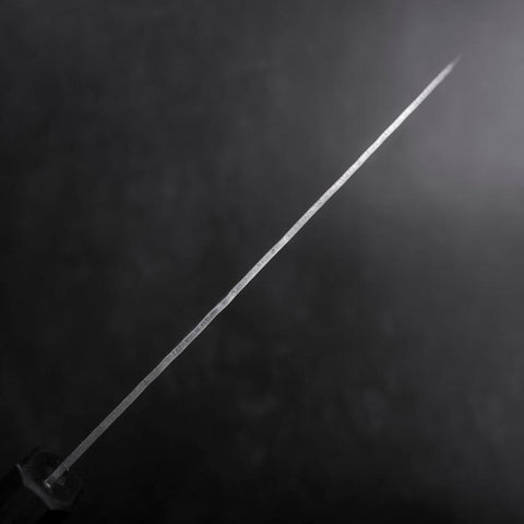 Santoku White Steel #2 Tsuchime Dark Blue Urushi Handle 165mm (6.5”)-[Musashi]-[Japanese-Kitchen-Knives]