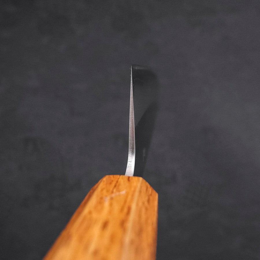 Santoku White Steel #1 Polished Yaki Urushi Handle 165mm-[Musashi]-[Japanese-Kitchen-Knives]
