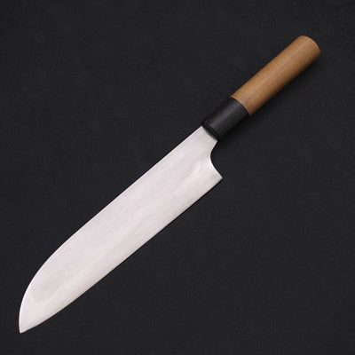Santoku White steel #1 Super Polished Buffalo Magnolia Handle 180mm-Japanese Handle-[Musashi]-[Japanese-Kitchen-Knives]