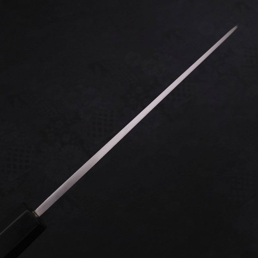 Santoku White steel #2 Kasumi Buffalo Ebony Handle 180mm-White steel #2-Kasumi-Japanese Handle-[Musashi]-[Japanese-Kitchen-Knives]