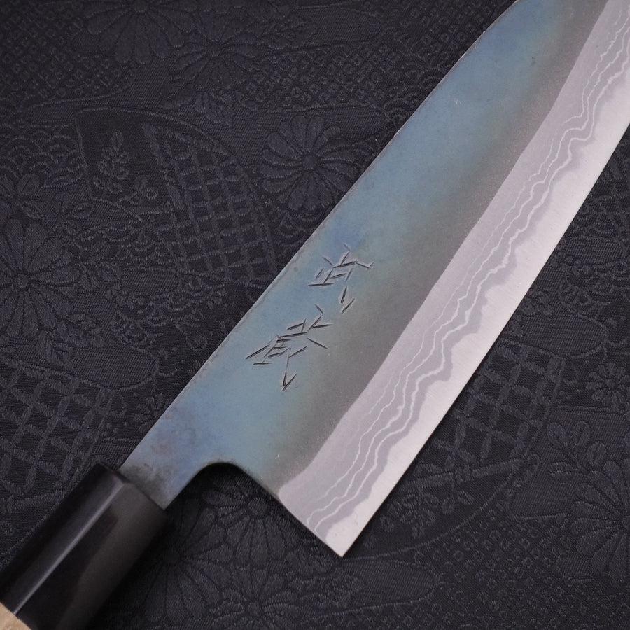 Santoku White steel #2 Kurouchi Damascus Buffalo Magnolia Handle 165mm-White steel #2-Kurouchi-Japanese Handle-[Musashi]-[Japanese-Kitchen-Knives]